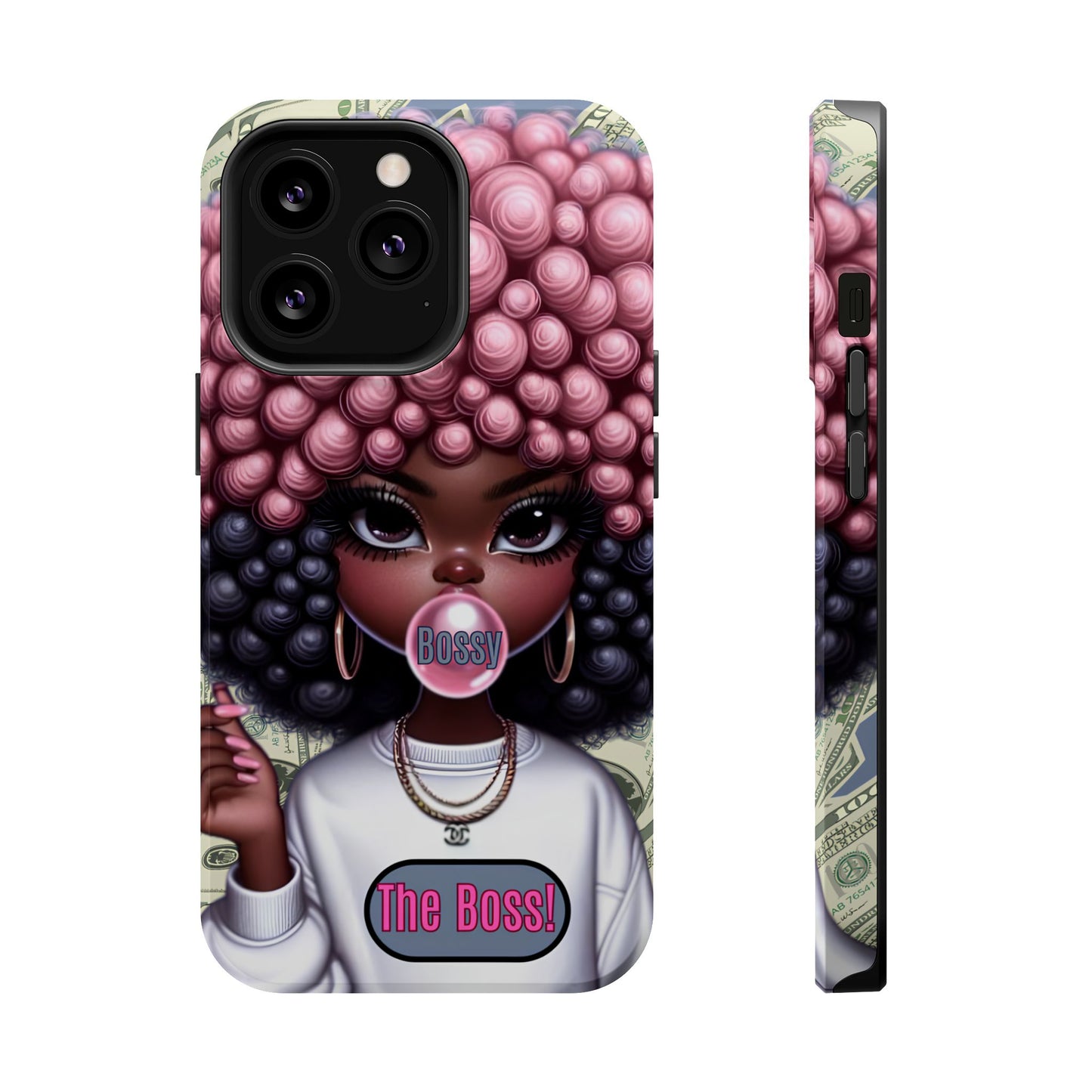 Bossy Girl Magnetic Phone Case, Unique Phone Cover, Chic Tech Accessory, Stylish Gifts for Her, Empowering Phone Case