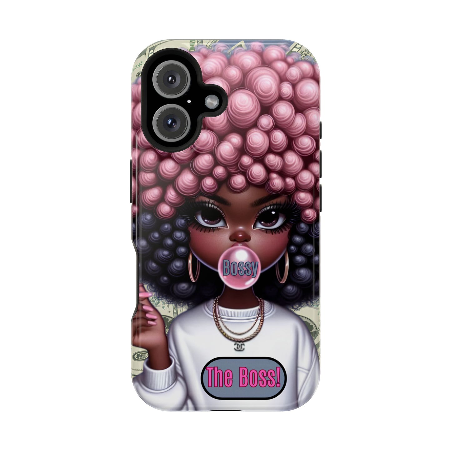 Bossy Girl Magnetic Phone Case, Unique Phone Cover, Chic Tech Accessory, Stylish Gifts for Her, Empowering Phone Case