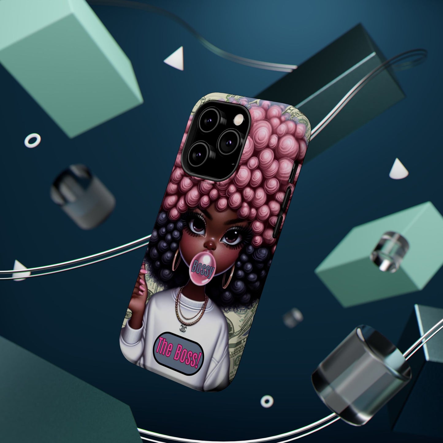 Bossy Girl Magnetic Phone Case, Unique Phone Cover, Chic Tech Accessory, Stylish Gifts for Her, Empowering Phone Case