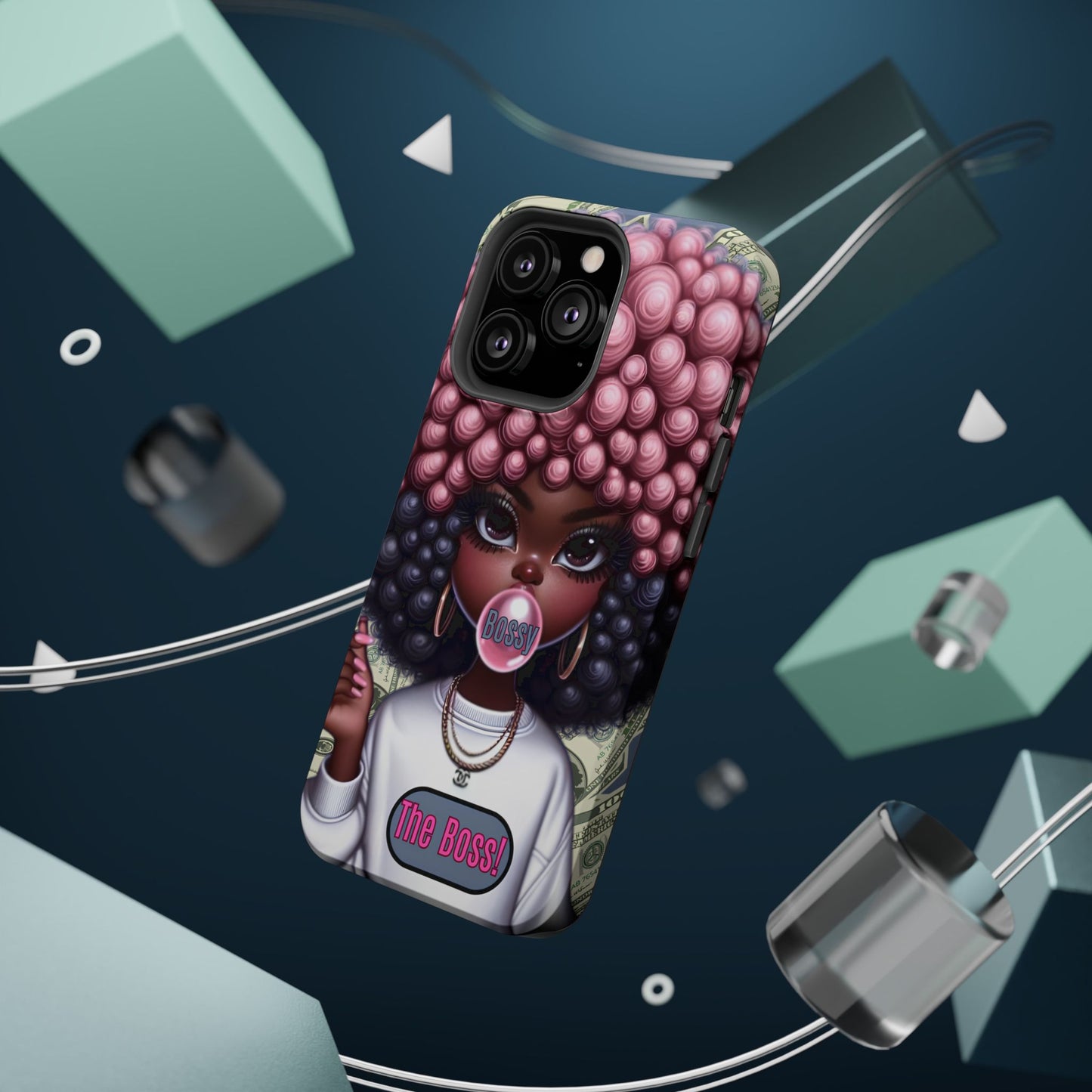 Bossy Girl Magnetic Phone Case, Unique Phone Cover, Chic Tech Accessory, Stylish Gifts for Her, Empowering Phone Case
