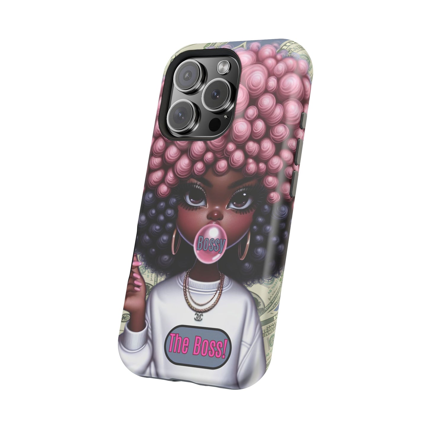 Bossy Girl Magnetic Phone Case, Unique Phone Cover, Chic Tech Accessory, Stylish Gifts for Her, Empowering Phone Case
