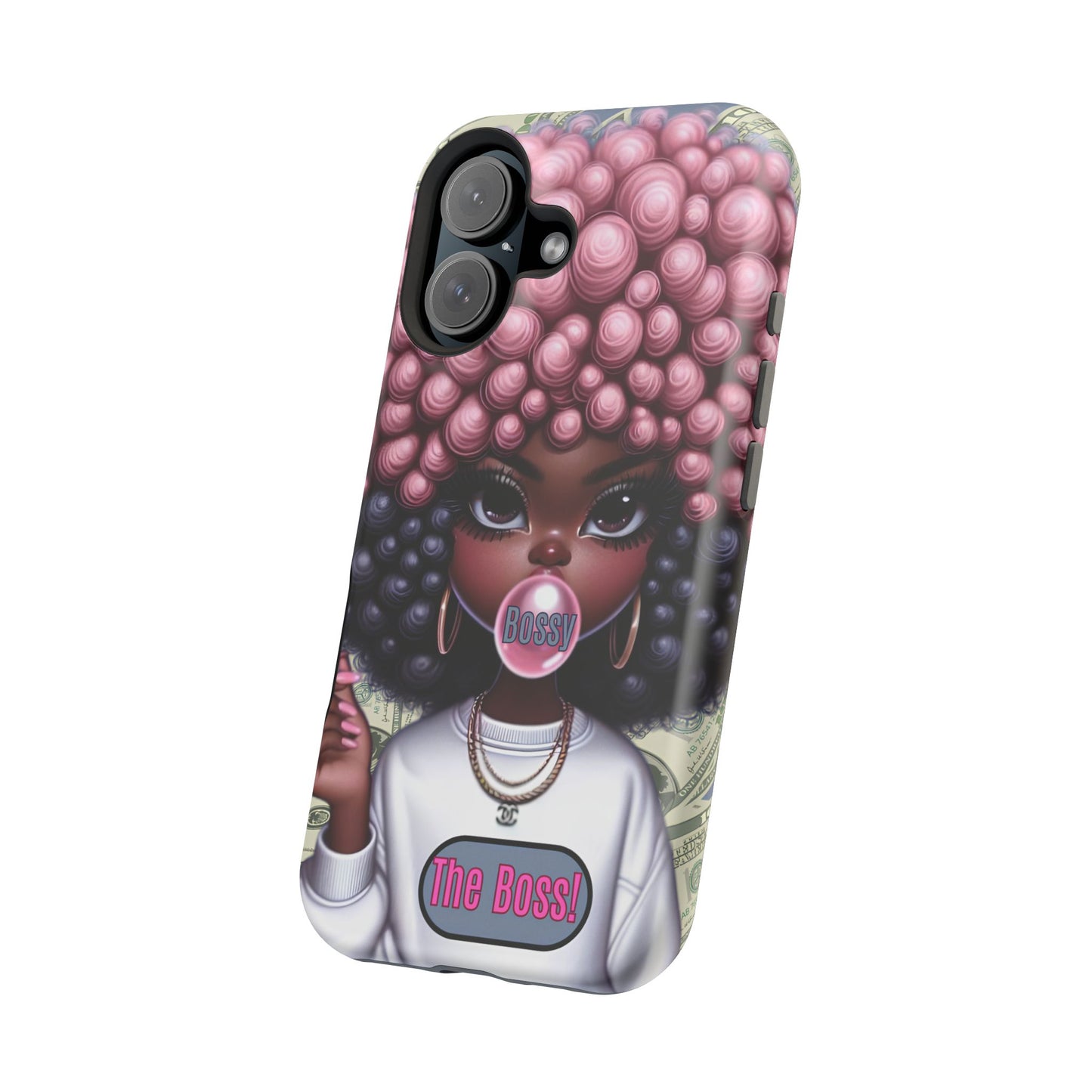 Bossy Girl Magnetic Phone Case, Unique Phone Cover, Chic Tech Accessory, Stylish Gifts for Her, Empowering Phone Case