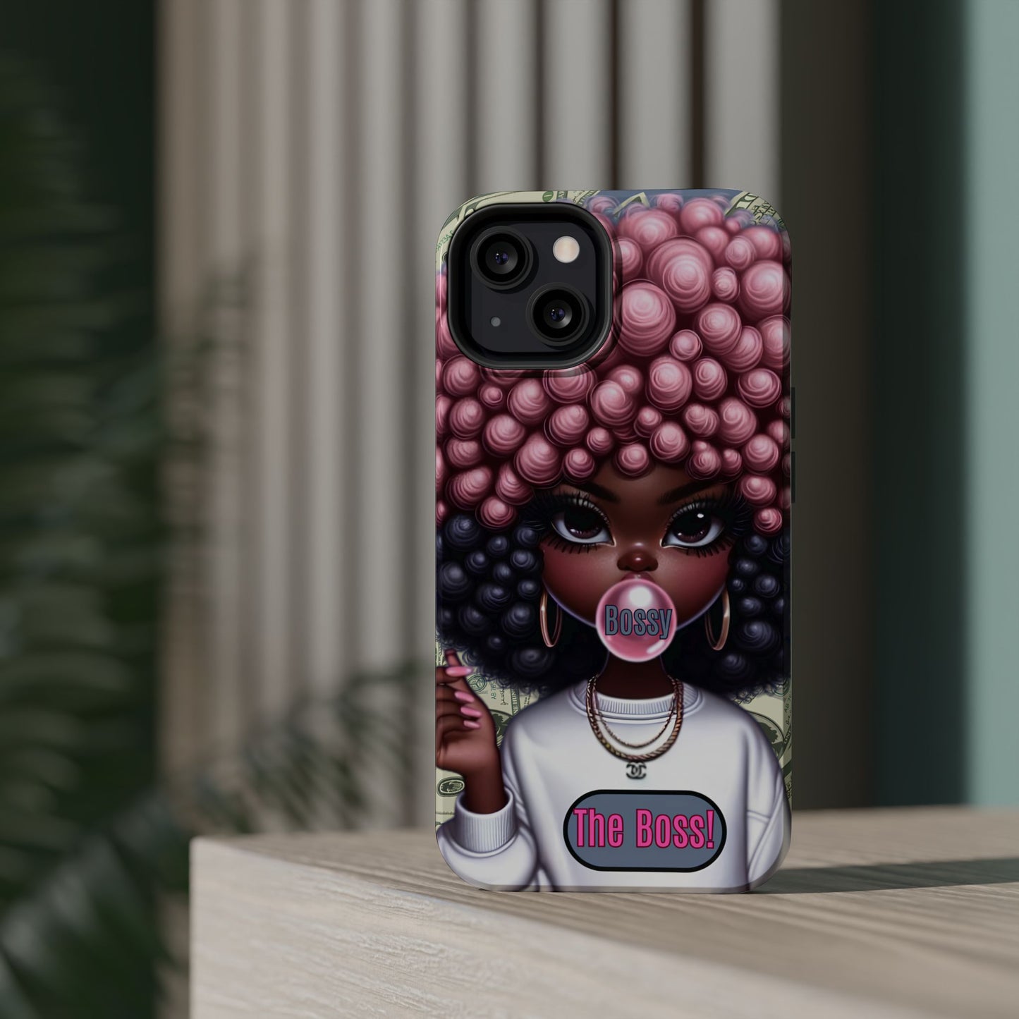 Bossy Girl Magnetic Phone Case, Unique Phone Cover, Chic Tech Accessory, Stylish Gifts for Her, Empowering Phone Case