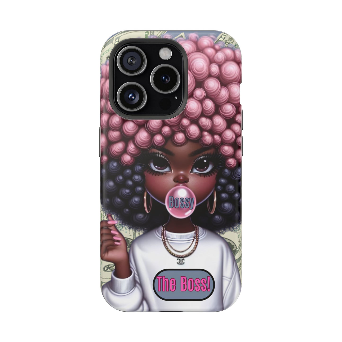 Bossy Girl Magnetic Phone Case, Unique Phone Cover, Chic Tech Accessory, Stylish Gifts for Her, Empowering Phone Case