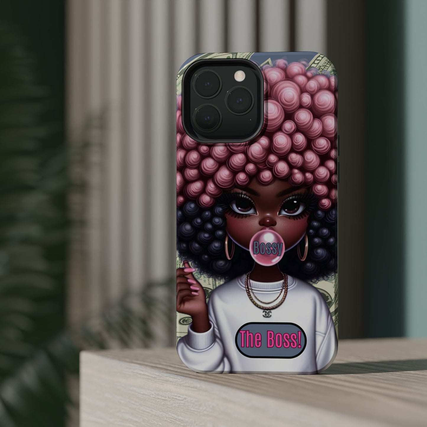Bossy Girl Magnetic Phone Case, Unique Phone Cover, Chic Tech Accessory, Stylish Gifts for Her, Empowering Phone Case