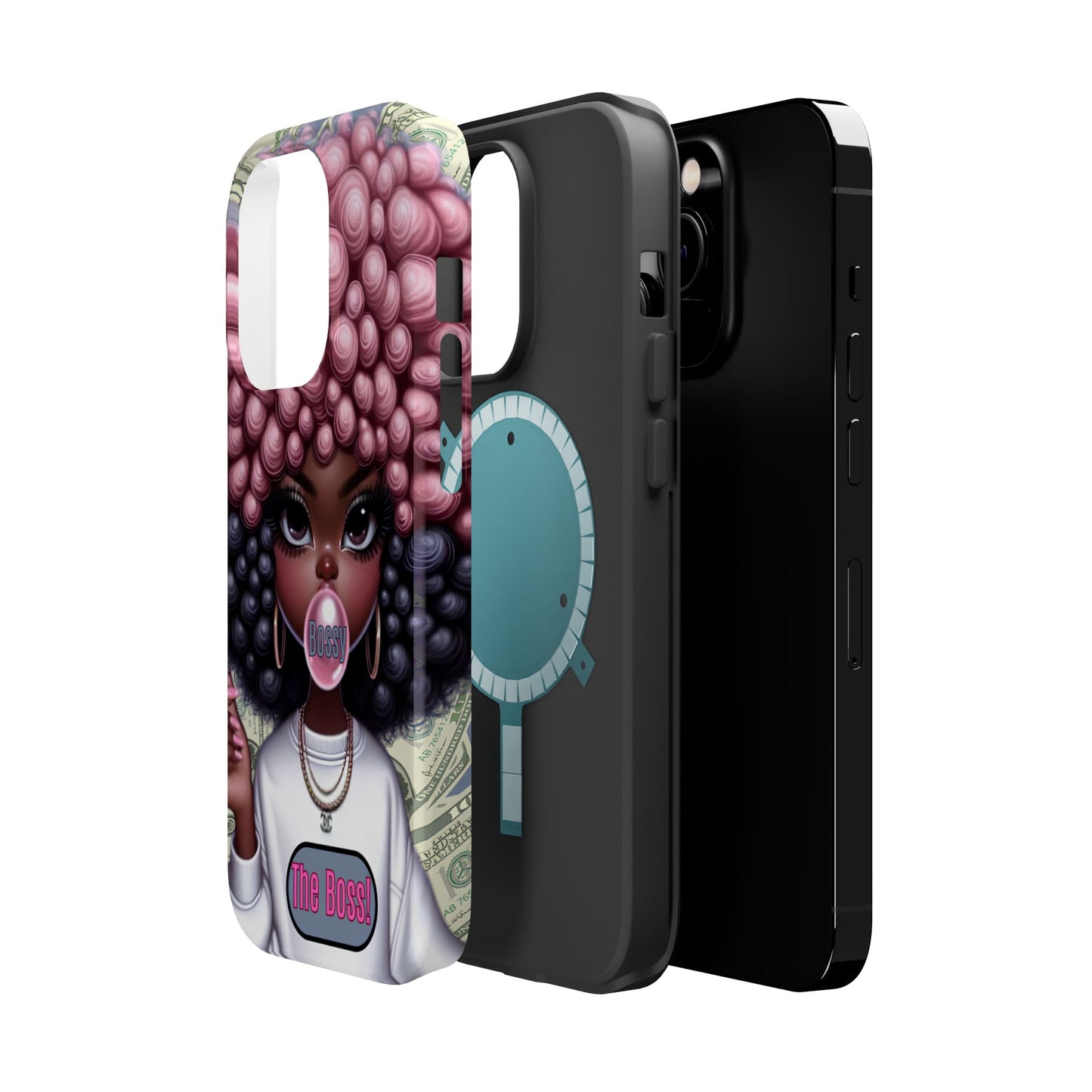 Bossy Girl Magnetic Phone Case, Unique Phone Cover, Chic Tech Accessory, Stylish Gifts for Her, Empowering Phone Case