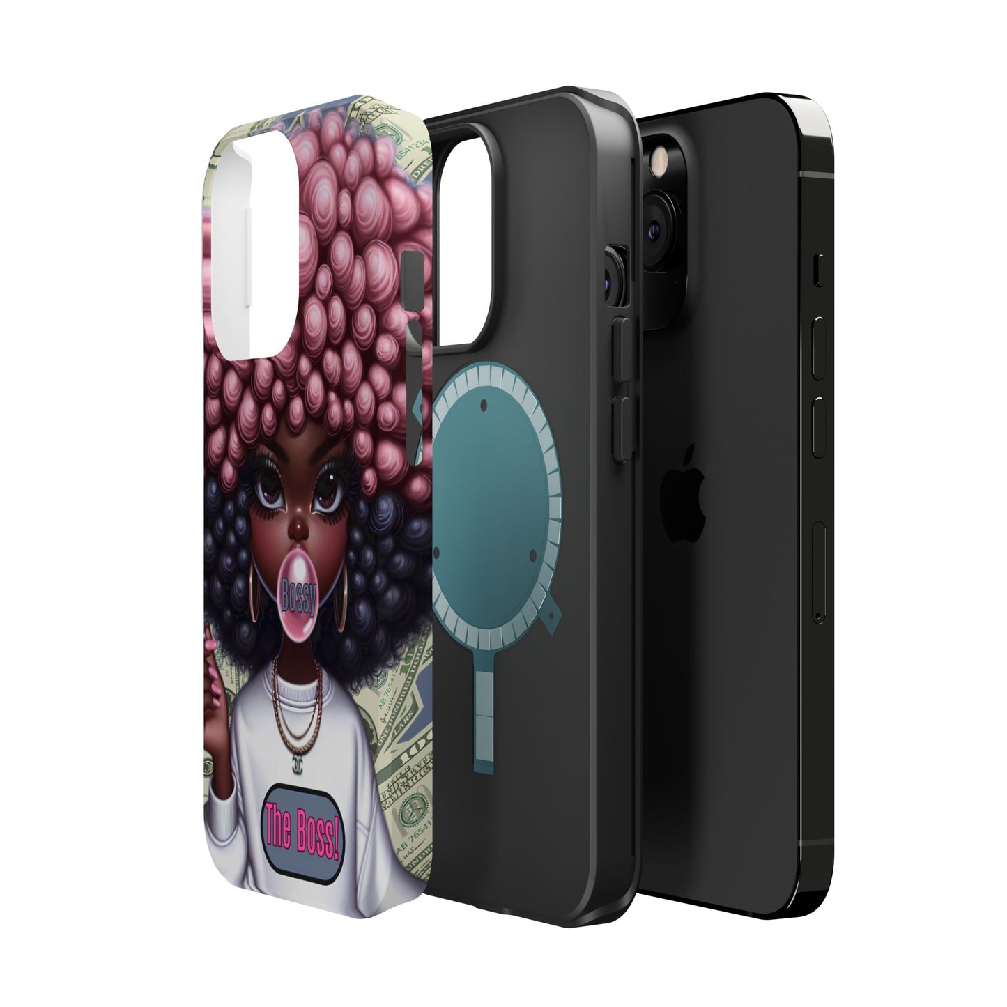 Bossy Girl Magnetic Phone Case, Unique Phone Cover, Chic Tech Accessory, Stylish Gifts for Her, Empowering Phone Case