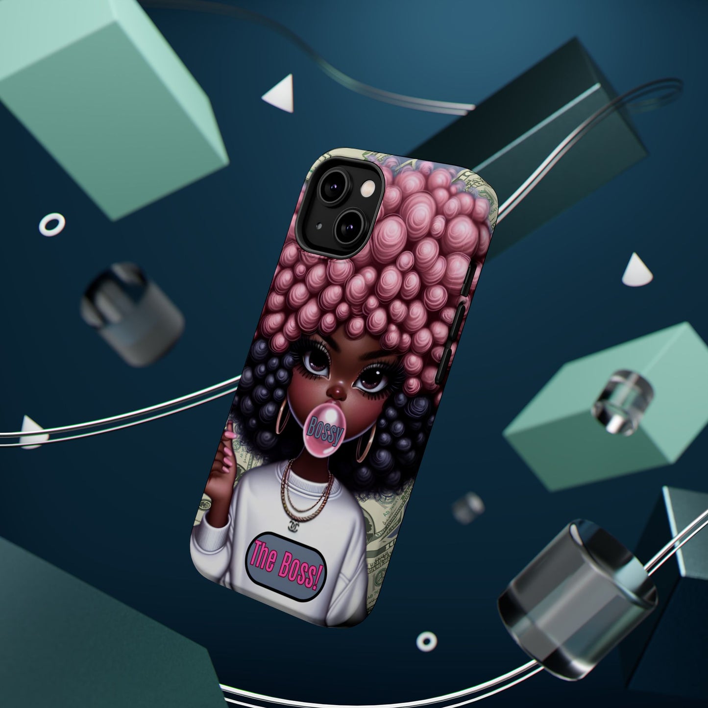 Bossy Girl Magnetic Phone Case, Unique Phone Cover, Chic Tech Accessory, Stylish Gifts for Her, Empowering Phone Case
