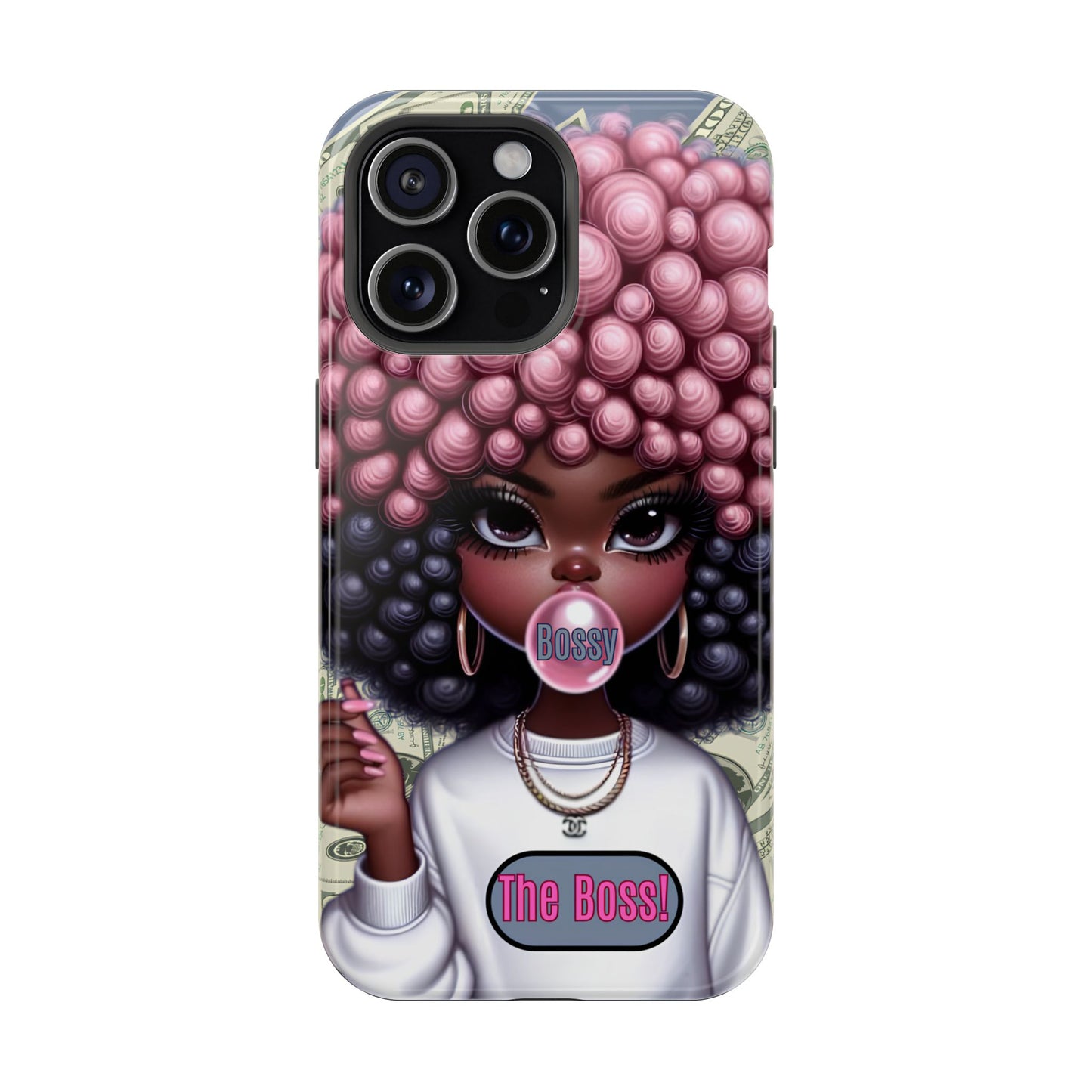 Bossy Girl Magnetic Phone Case, Unique Phone Cover, Chic Tech Accessory, Stylish Gifts for Her, Empowering Phone Case