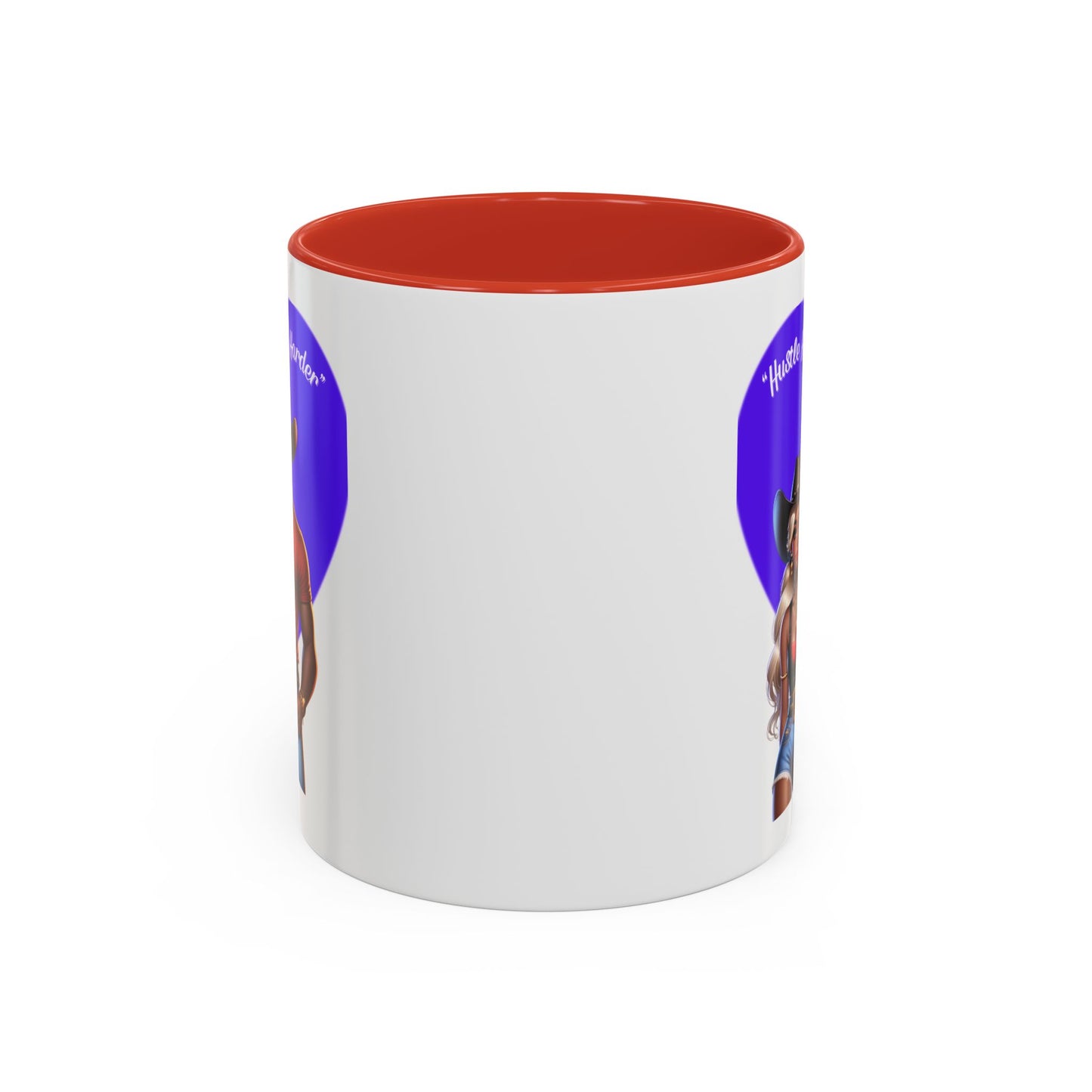 Hustle Hard Love Harder Accent Coffee Mug – Motivational 11/15oz Mug for Cowgirl & Cowboy Lovers