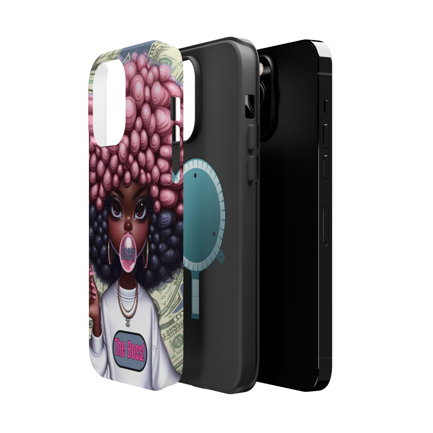 Bossy Girl Magnetic Phone Case, Unique Phone Cover, Chic Tech Accessory, Stylish Gifts for Her, Empowering Phone Case