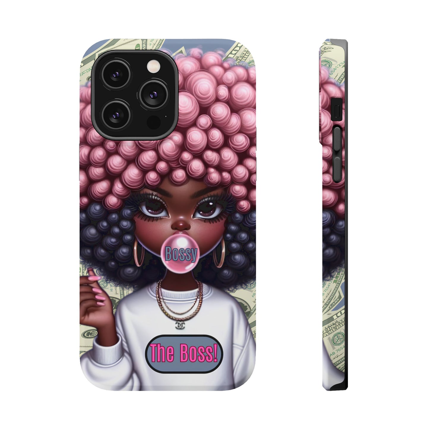 Bossy Girl Magnetic Phone Case, Unique Phone Cover, Chic Tech Accessory, Stylish Gifts for Her, Empowering Phone Case