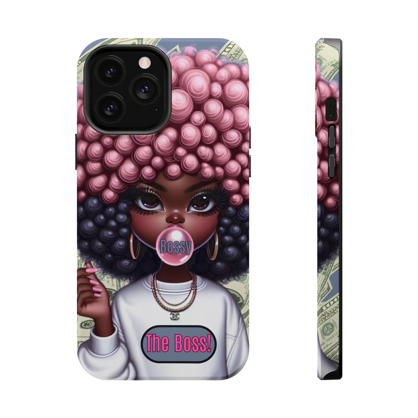Bossy Girl Magnetic Phone Case, Unique Phone Cover, Chic Tech Accessory, Stylish Gifts for Her, Empowering Phone Case