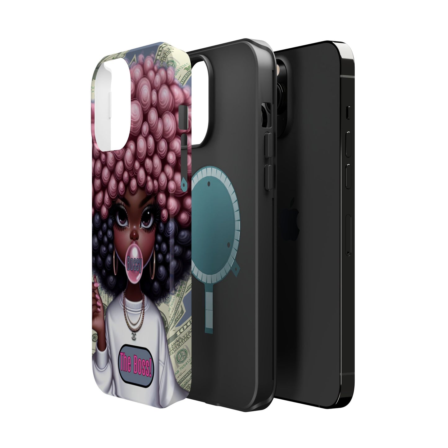 Bossy Girl Magnetic Phone Case, Unique Phone Cover, Chic Tech Accessory, Stylish Gifts for Her, Empowering Phone Case
