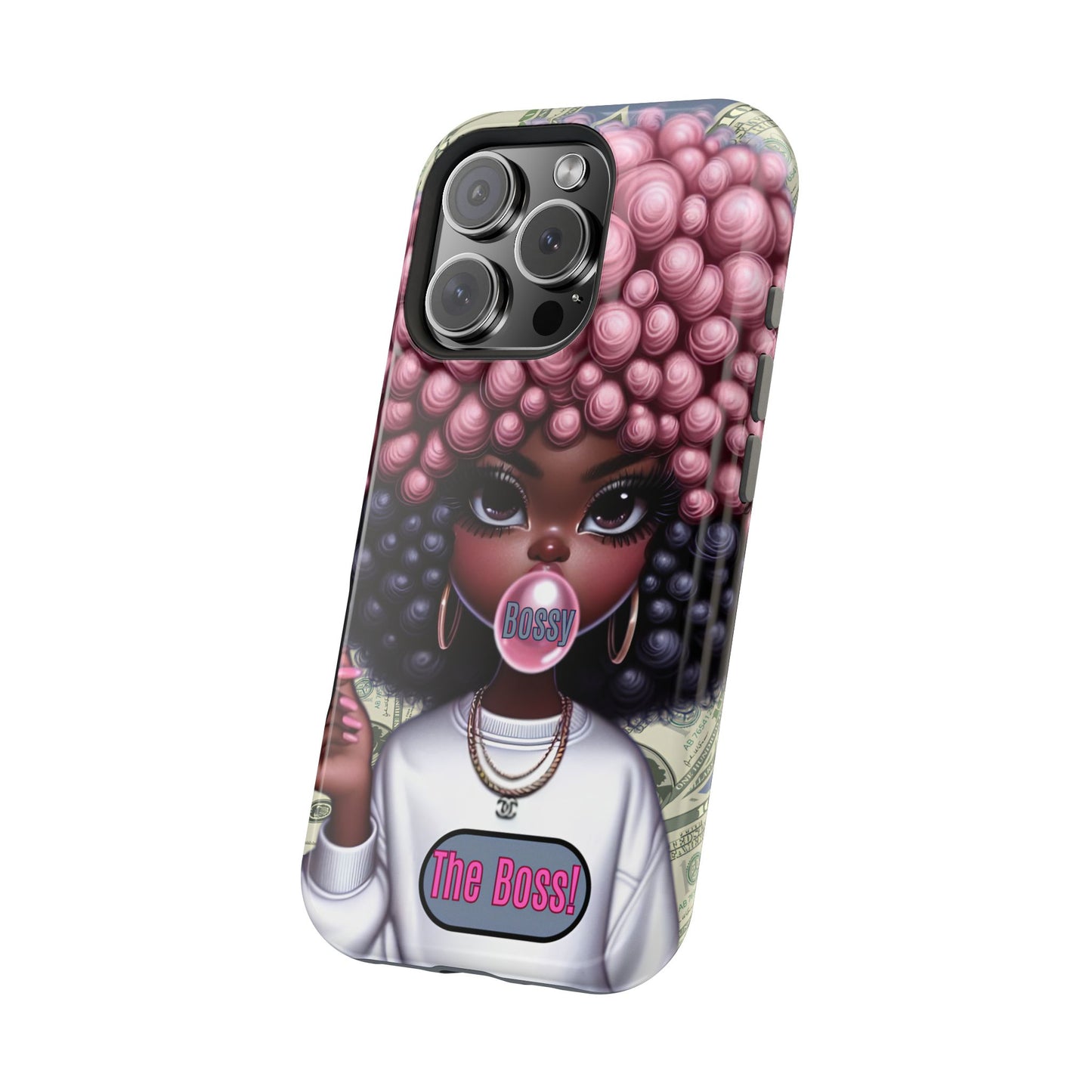 Bossy Girl Magnetic Phone Case, Unique Phone Cover, Chic Tech Accessory, Stylish Gifts for Her, Empowering Phone Case