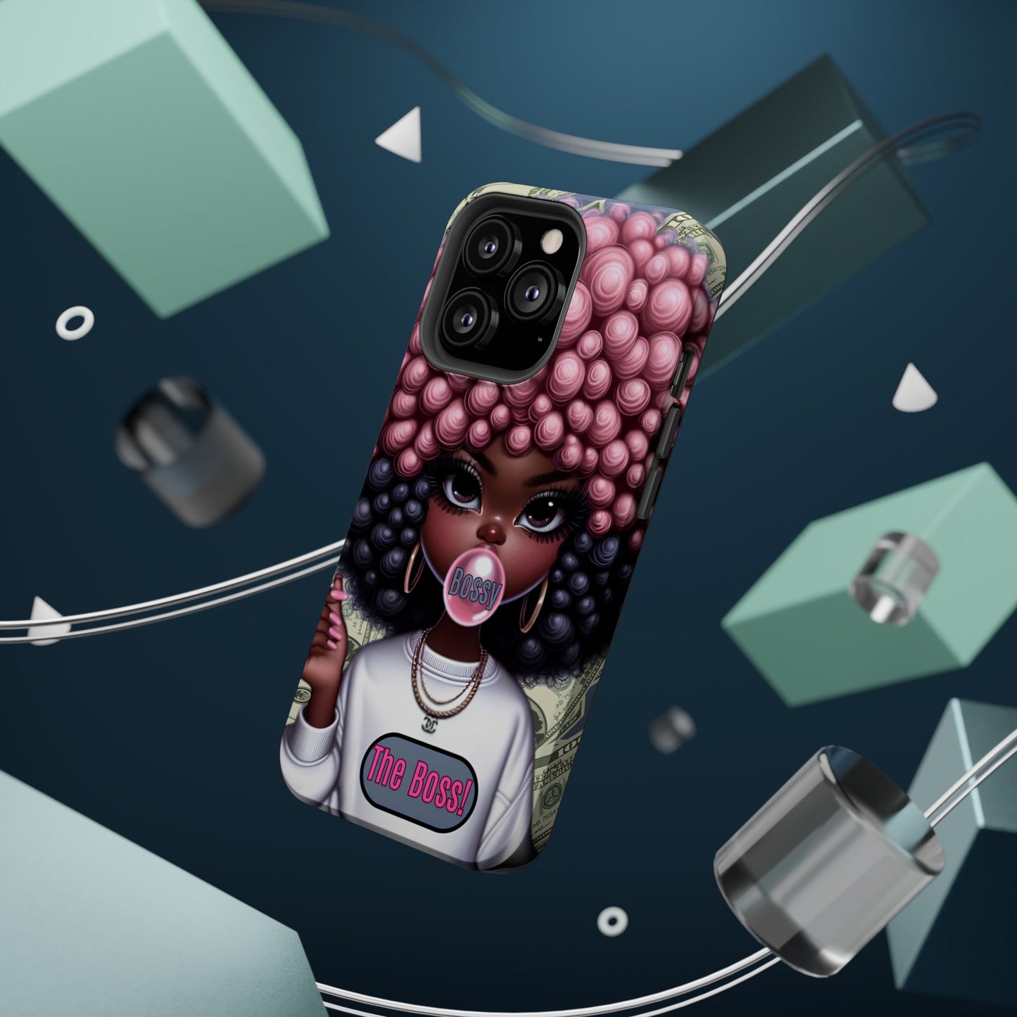 Bossy Girl Magnetic Phone Case, Unique Phone Cover, Chic Tech Accessory, Stylish Gifts for Her, Empowering Phone Case