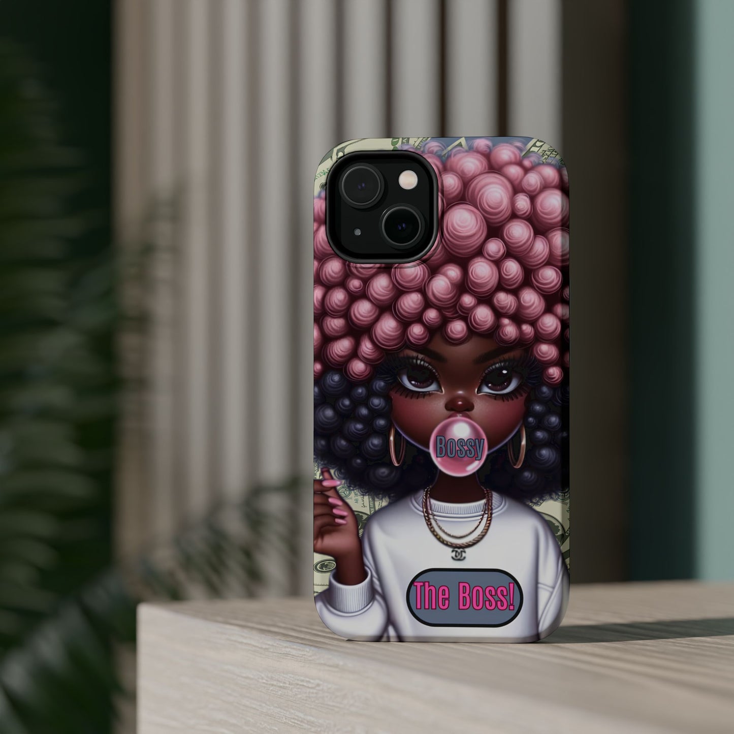 Bossy Girl Magnetic Phone Case, Unique Phone Cover, Chic Tech Accessory, Stylish Gifts for Her, Empowering Phone Case