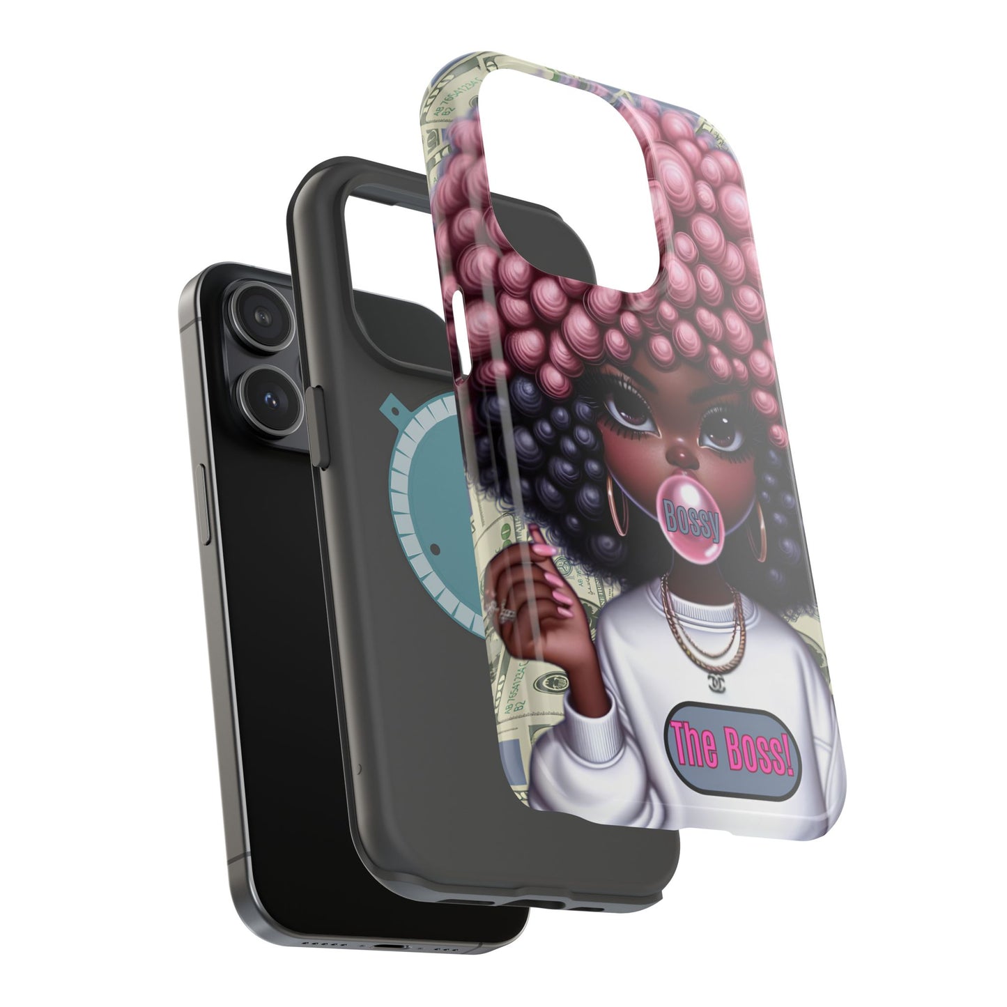 Bossy Girl Magnetic Phone Case, Unique Phone Cover, Chic Tech Accessory, Stylish Gifts for Her, Empowering Phone Case