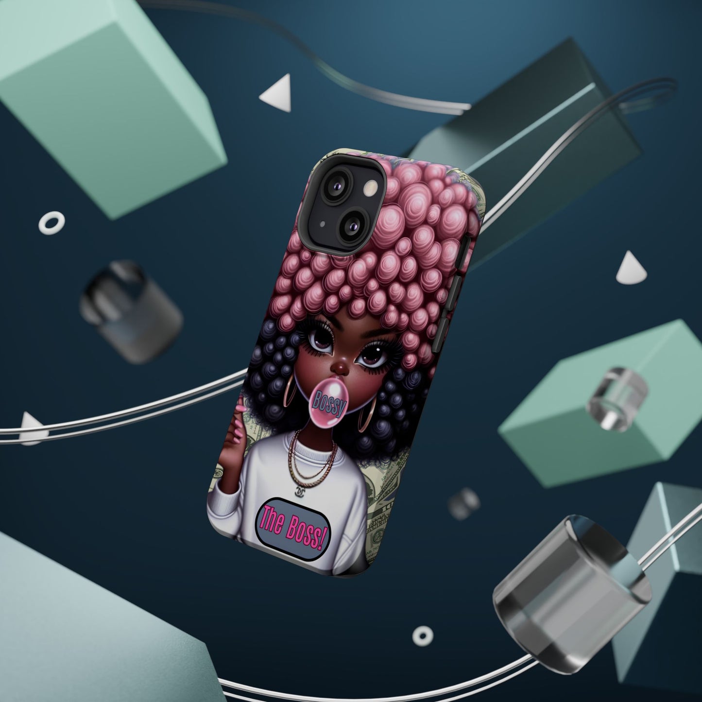 Bossy Girl Magnetic Phone Case, Unique Phone Cover, Chic Tech Accessory, Stylish Gifts for Her, Empowering Phone Case