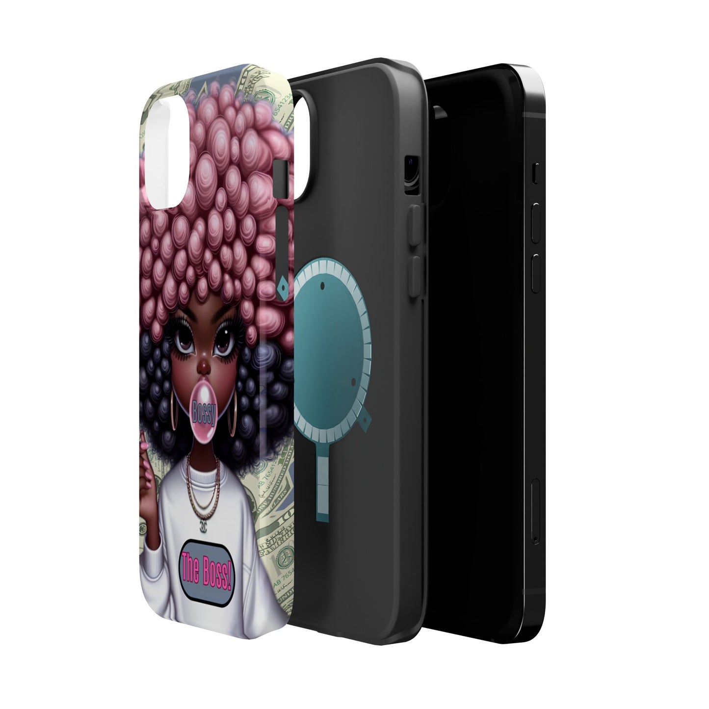 Bossy Girl Magnetic Phone Case, Unique Phone Cover, Chic Tech Accessory, Stylish Gifts for Her, Empowering Phone Case