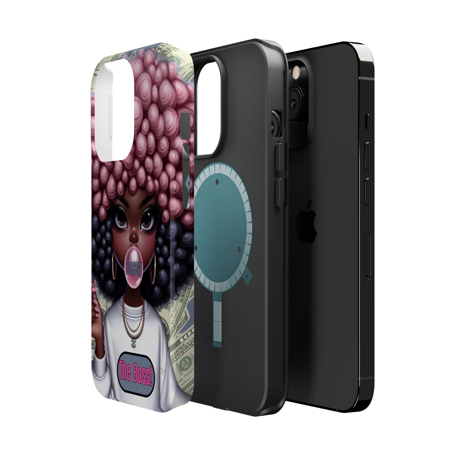 Bossy Girl Magnetic Phone Case, Unique Phone Cover, Chic Tech Accessory, Stylish Gifts for Her, Empowering Phone Case