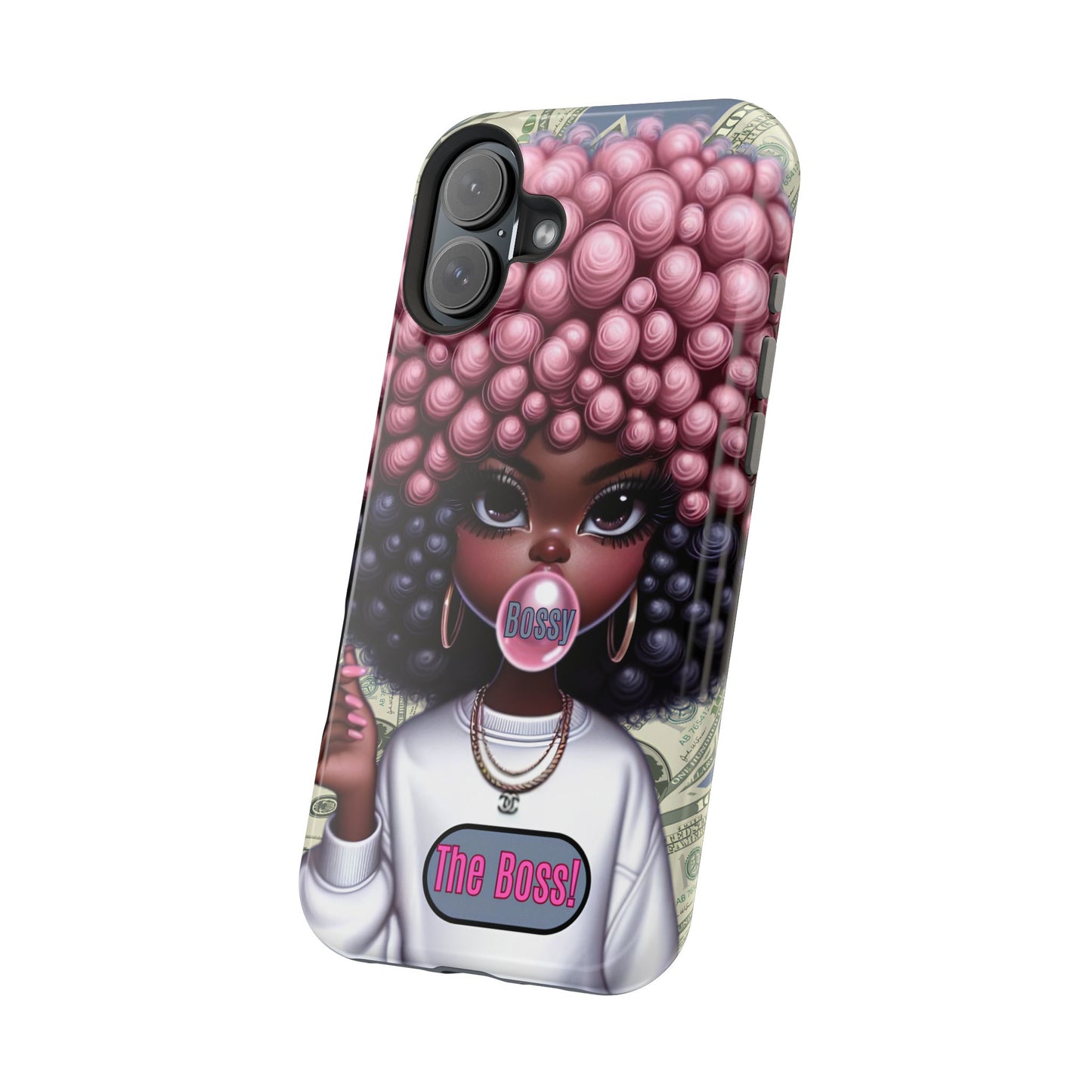 Bossy Girl Magnetic Phone Case, Unique Phone Cover, Chic Tech Accessory, Stylish Gifts for Her, Empowering Phone Case