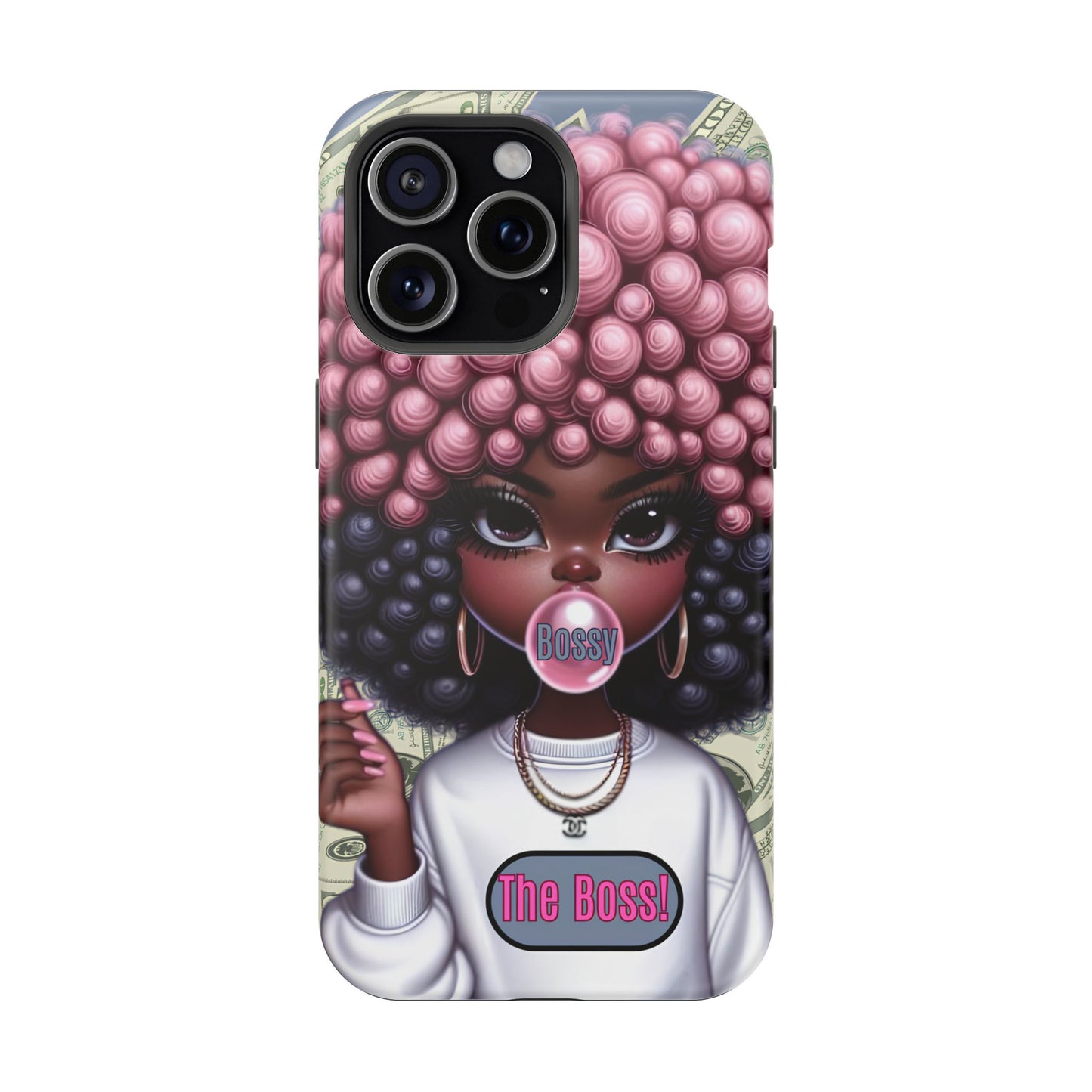 Bossy Girl Magnetic Phone Case, Unique Phone Cover, Chic Tech Accessory, Stylish Gifts for Her, Empowering Phone Case