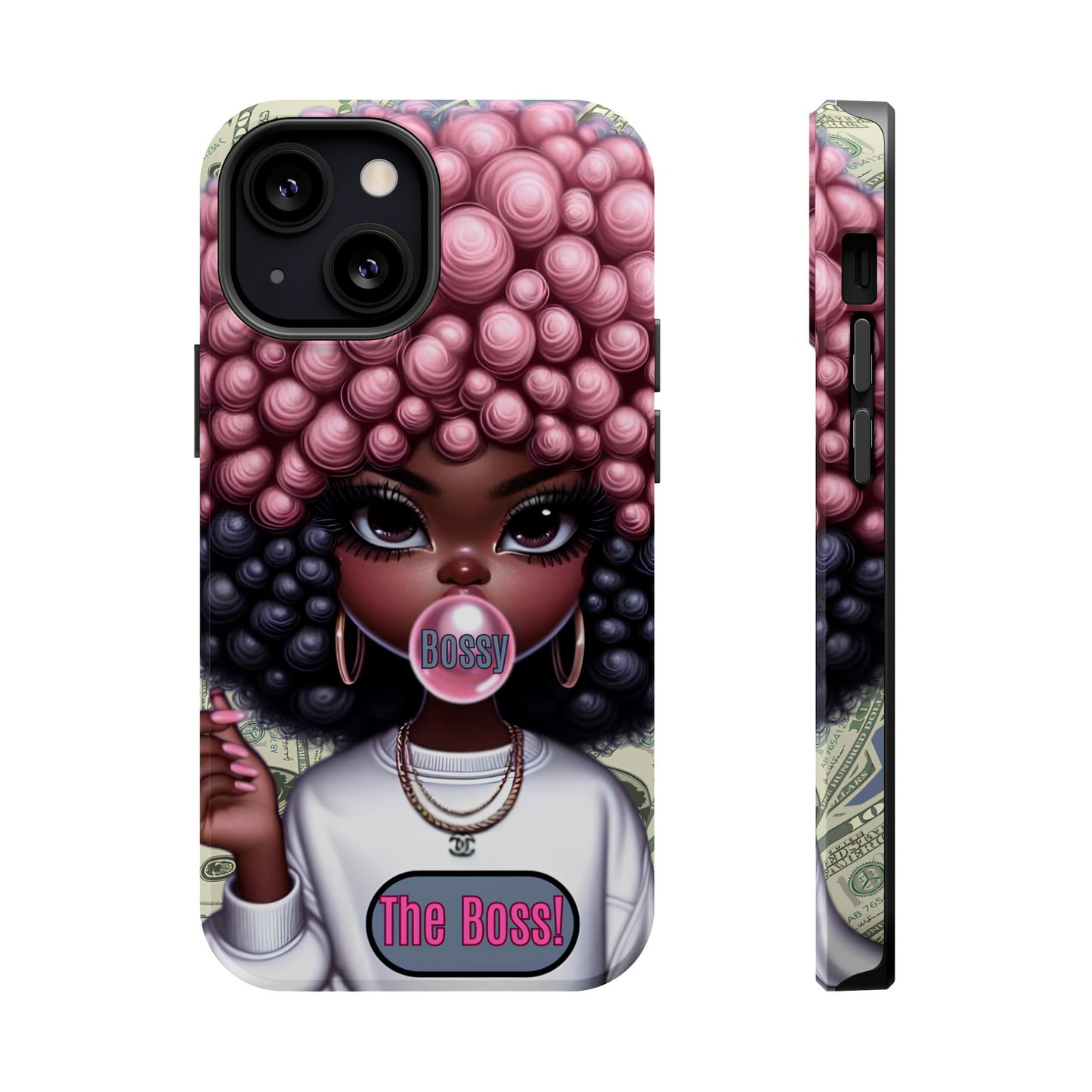 Bossy Girl Magnetic Phone Case, Unique Phone Cover, Chic Tech Accessory, Stylish Gifts for Her, Empowering Phone Case