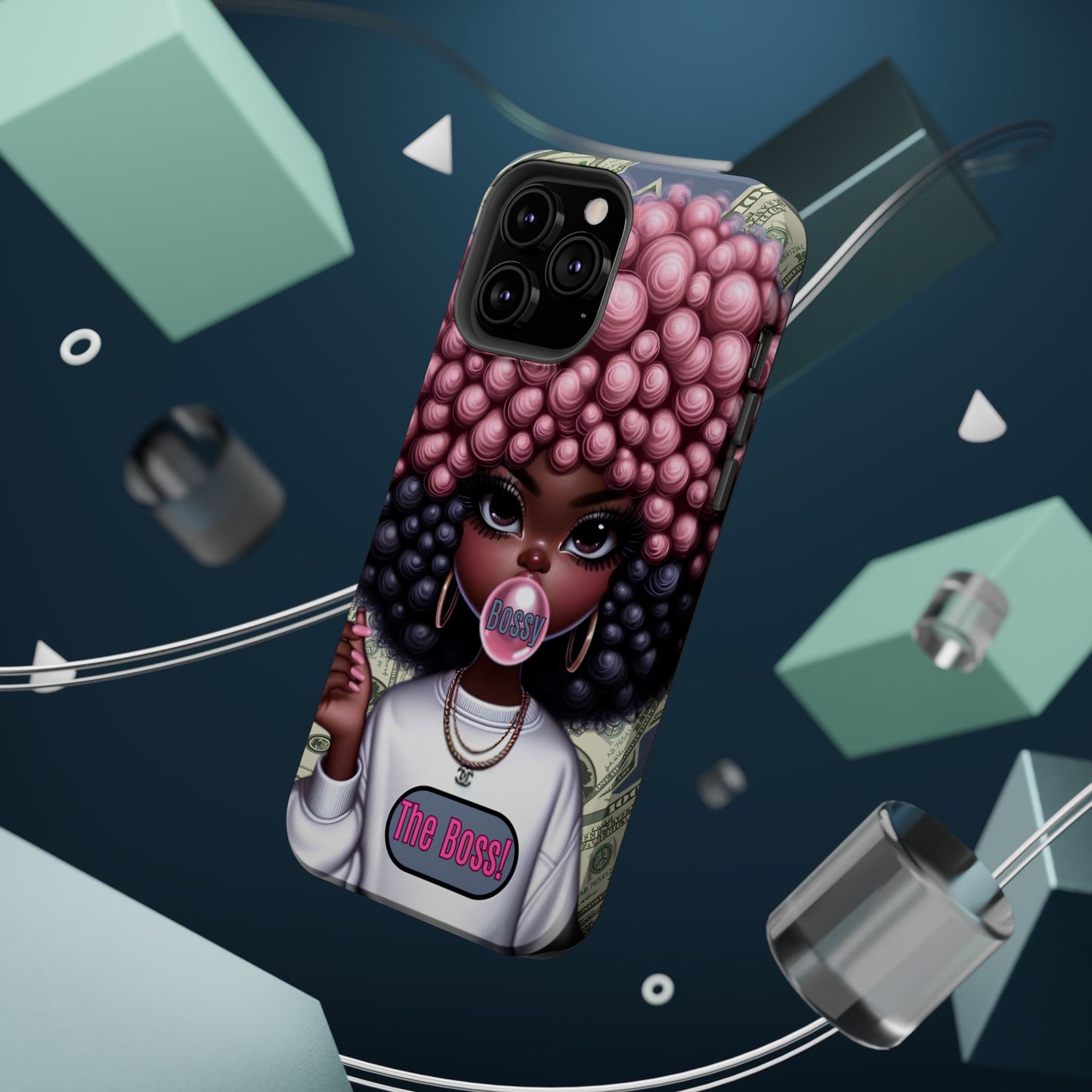 Bossy Girl Magnetic Phone Case, Unique Phone Cover, Chic Tech Accessory, Stylish Gifts for Her, Empowering Phone Case