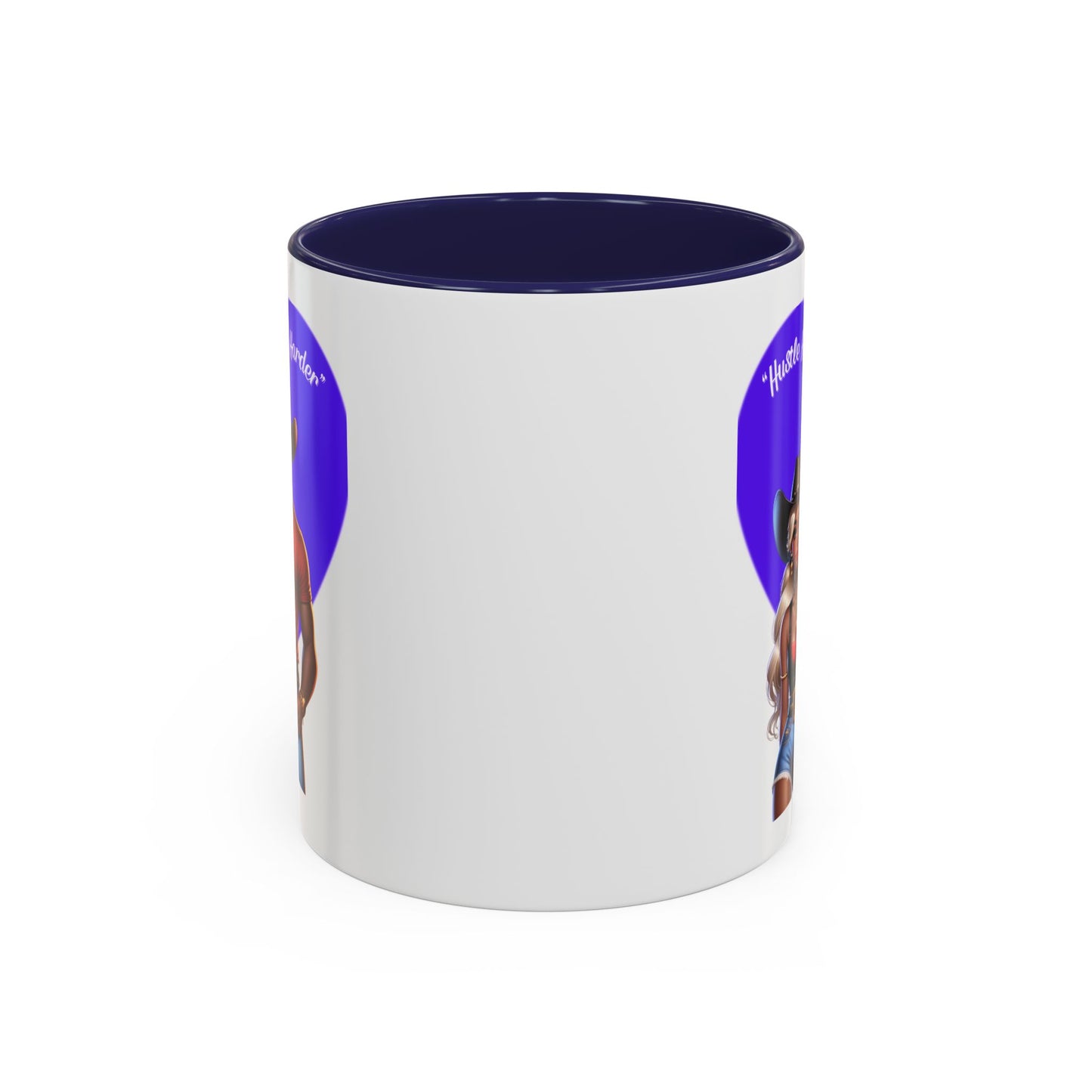 Hustle Hard Love Harder Accent Coffee Mug – Motivational 11/15oz Mug for Cowgirl & Cowboy Lovers