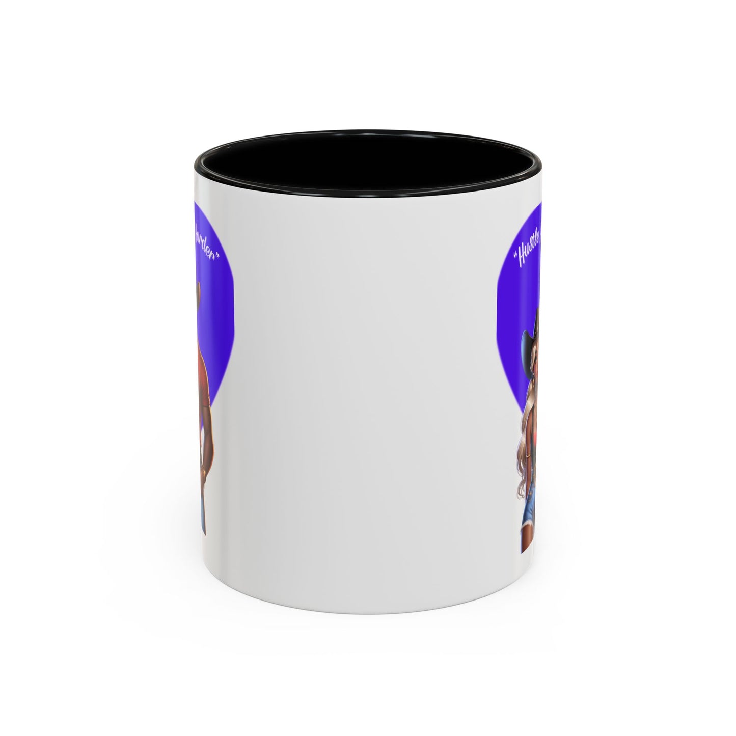 Hustle Hard Love Harder Accent Coffee Mug – Motivational 11/15oz Mug for Cowgirl & Cowboy Lovers