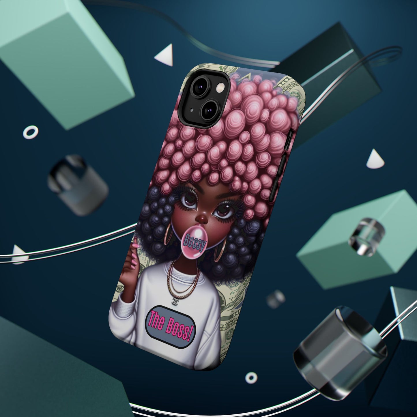 Bossy Girl Magnetic Phone Case, Unique Phone Cover, Chic Tech Accessory, Stylish Gifts for Her, Empowering Phone Case