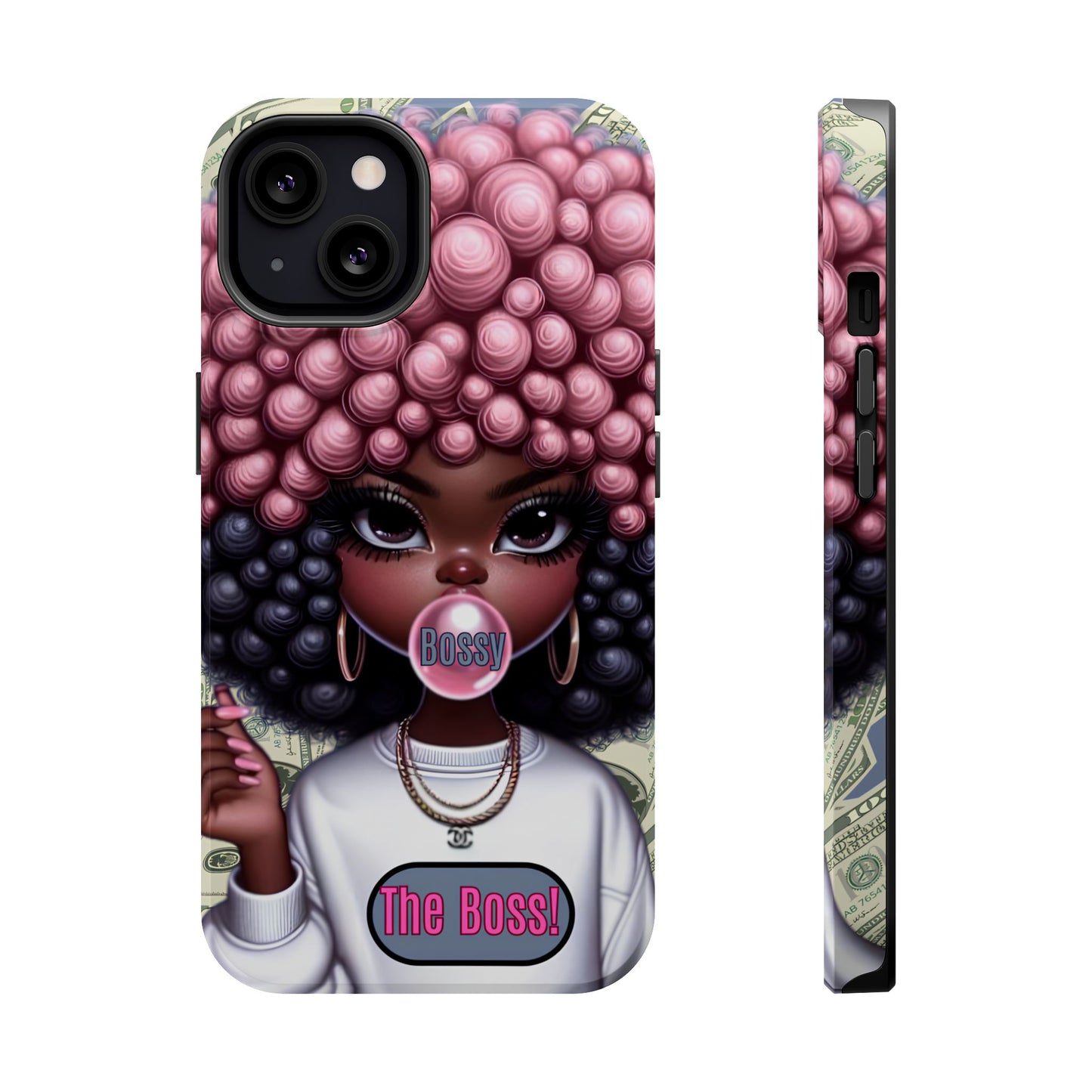 Bossy Girl Magnetic Phone Case, Unique Phone Cover, Chic Tech Accessory, Stylish Gifts for Her, Empowering Phone Case