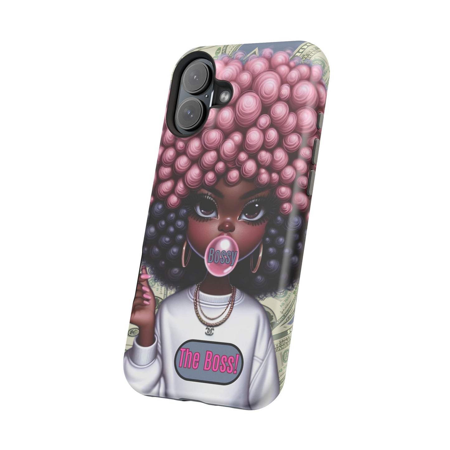 Bossy Girl Magnetic Phone Case, Unique Phone Cover, Chic Tech Accessory, Stylish Gifts for Her, Empowering Phone Case
