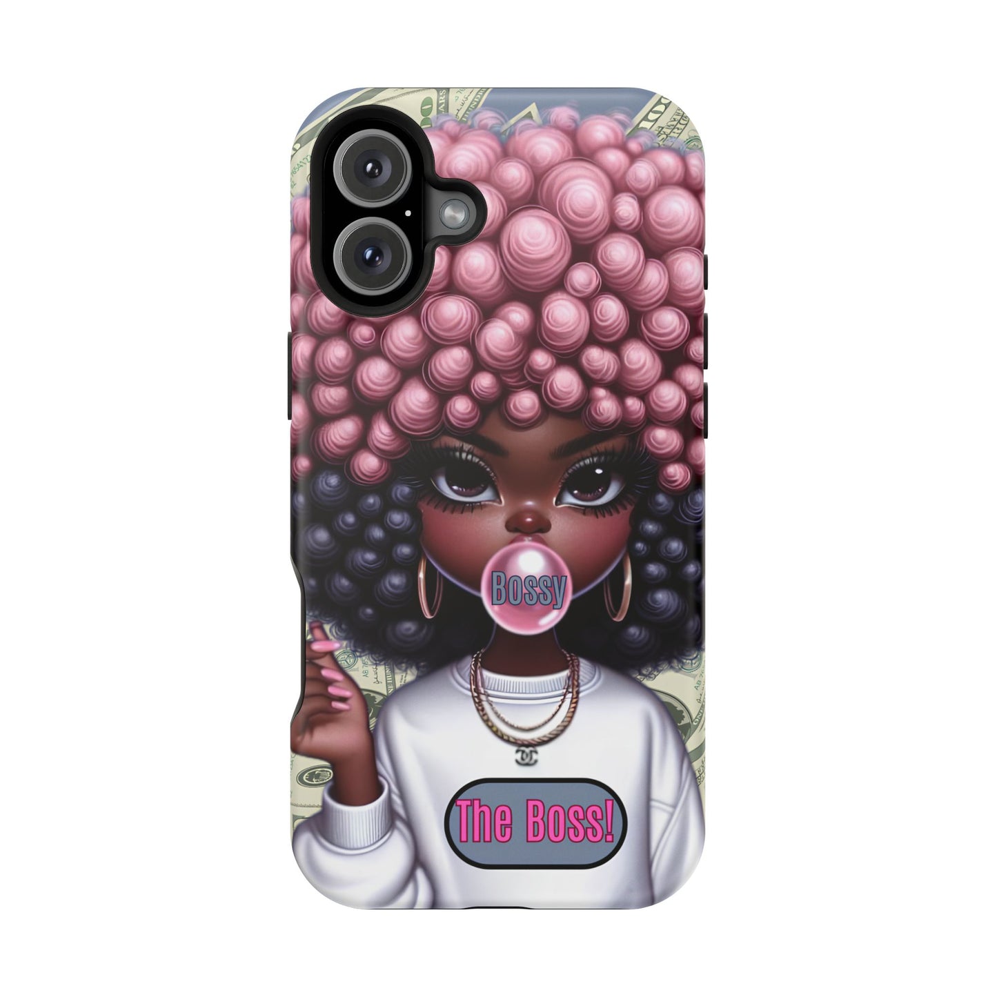 Bossy Girl Magnetic Phone Case, Unique Phone Cover, Chic Tech Accessory, Stylish Gifts for Her, Empowering Phone Case