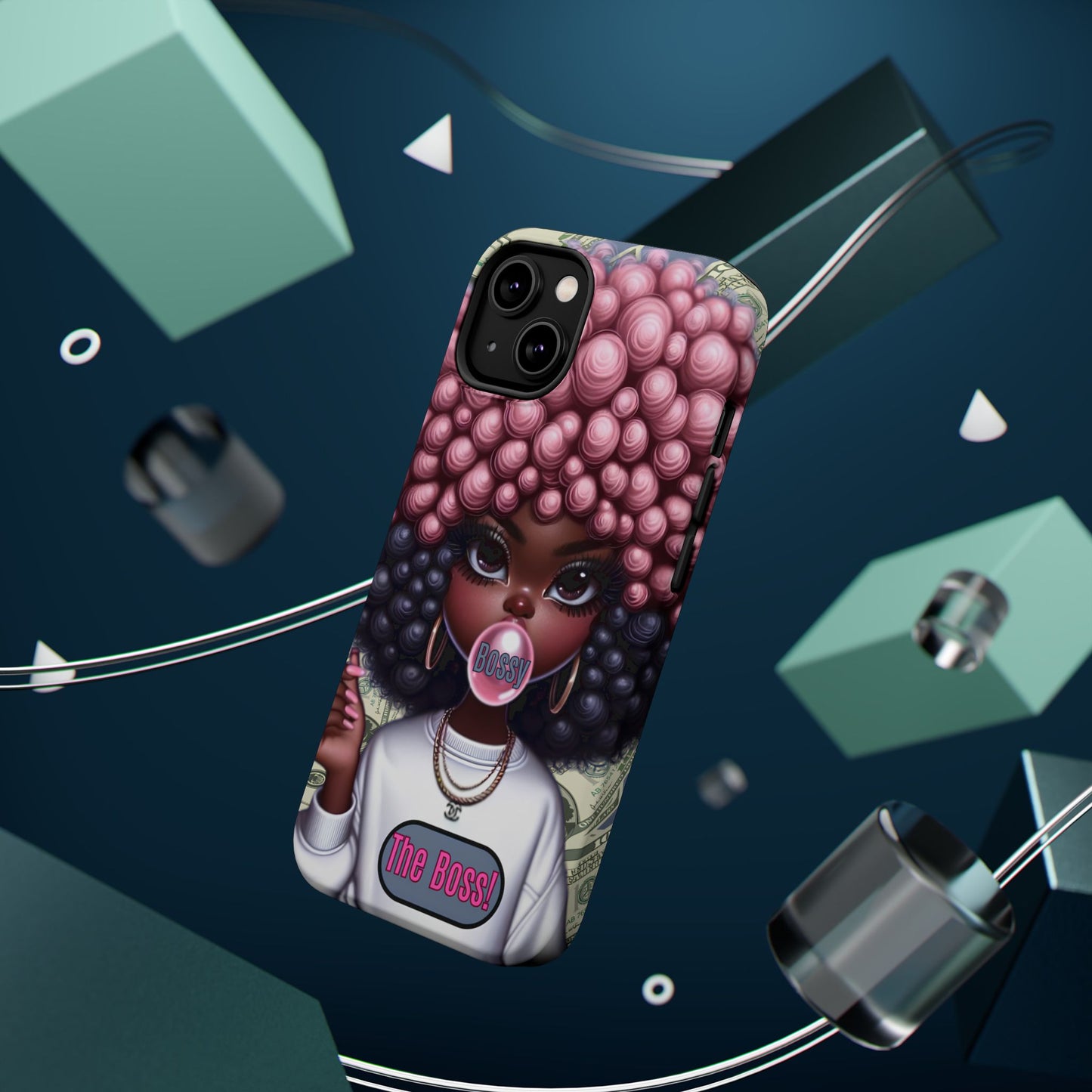 Bossy Girl Magnetic Phone Case, Unique Phone Cover, Chic Tech Accessory, Stylish Gifts for Her, Empowering Phone Case