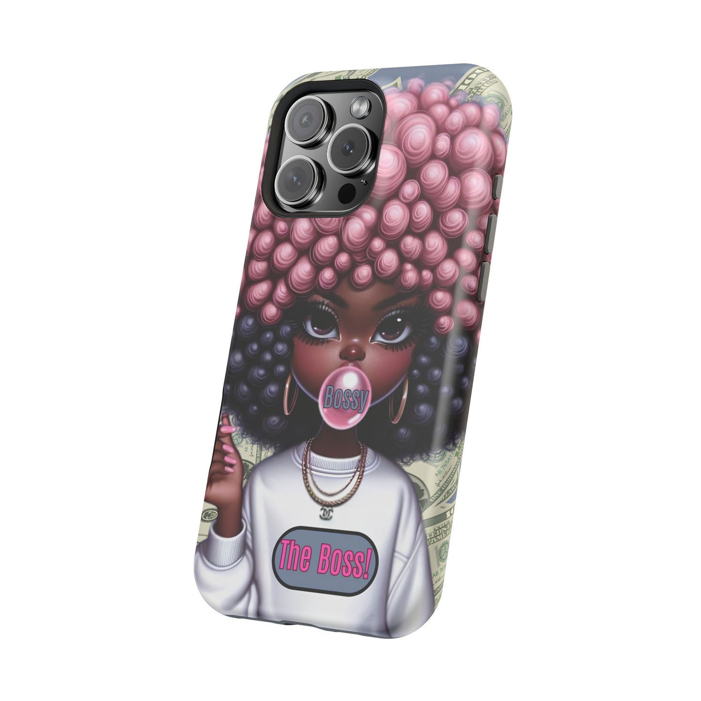 Bossy Girl Magnetic Phone Case, Unique Phone Cover, Chic Tech Accessory, Stylish Gifts for Her, Empowering Phone Case