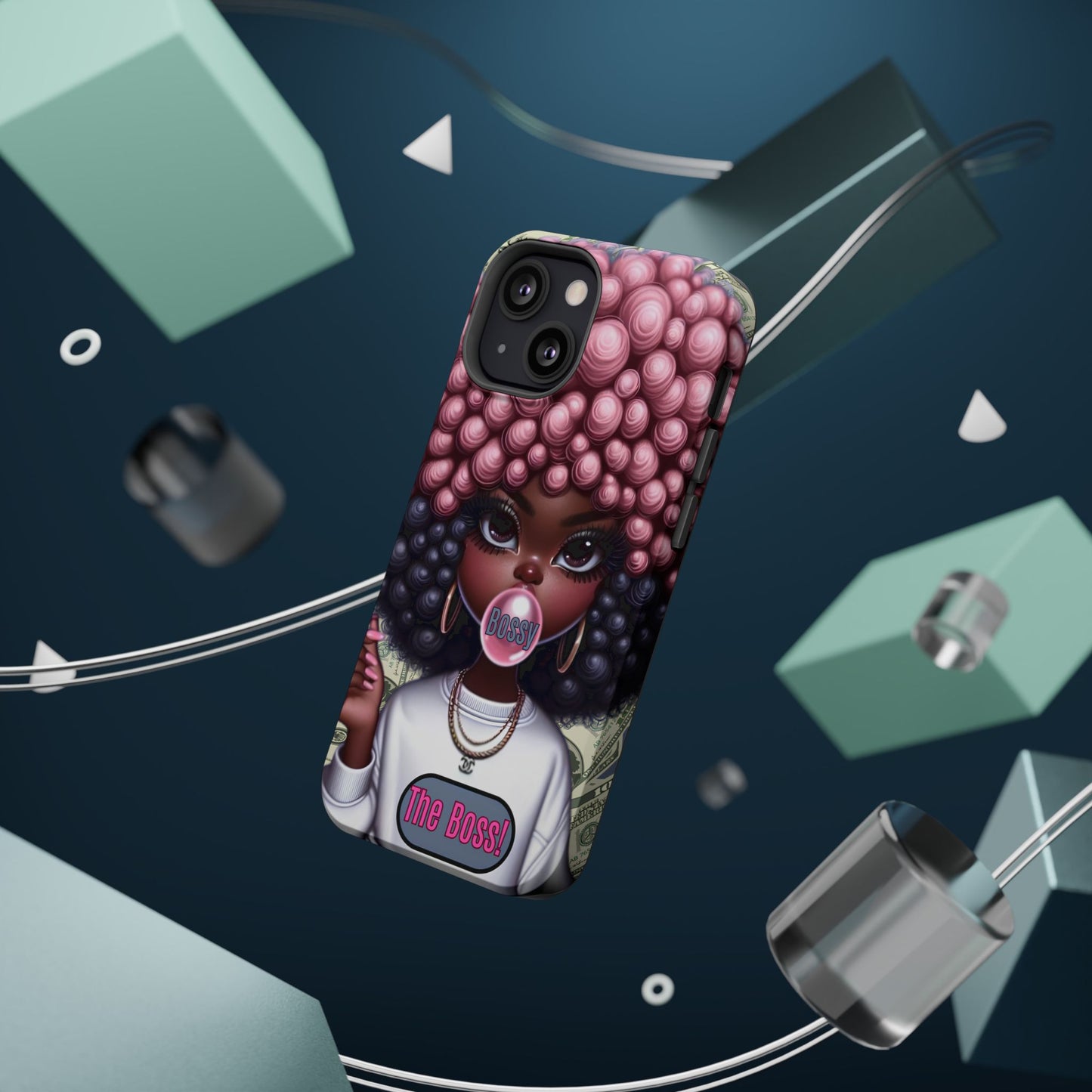 Bossy Girl Magnetic Phone Case, Unique Phone Cover, Chic Tech Accessory, Stylish Gifts for Her, Empowering Phone Case
