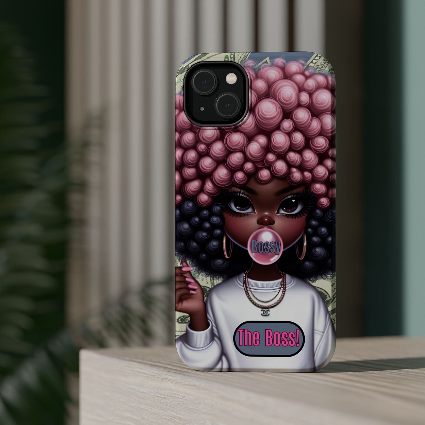 Bossy Girl Magnetic Phone Case, Unique Phone Cover, Chic Tech Accessory, Stylish Gifts for Her, Empowering Phone Case