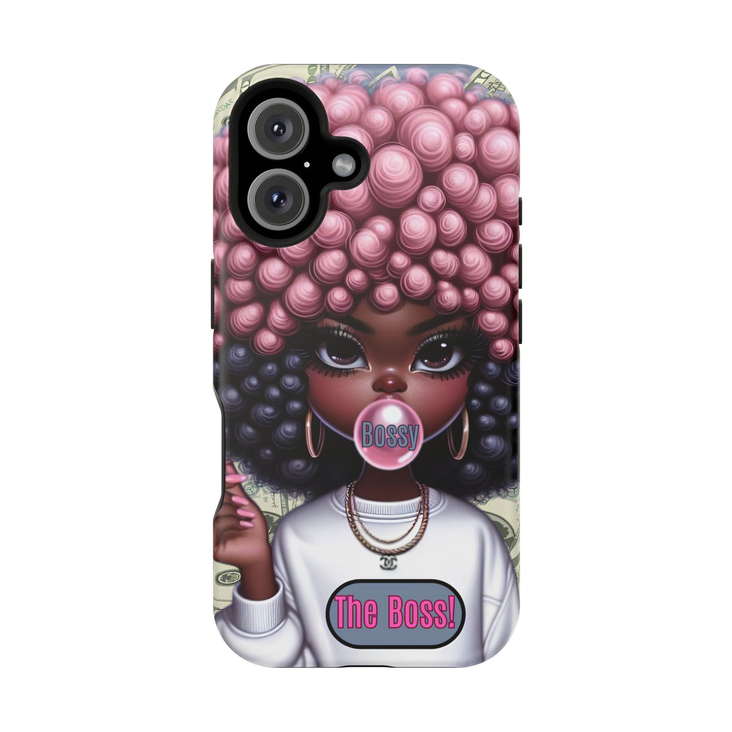 Bossy Girl Magnetic Phone Case, Unique Phone Cover, Chic Tech Accessory, Stylish Gifts for Her, Empowering Phone Case