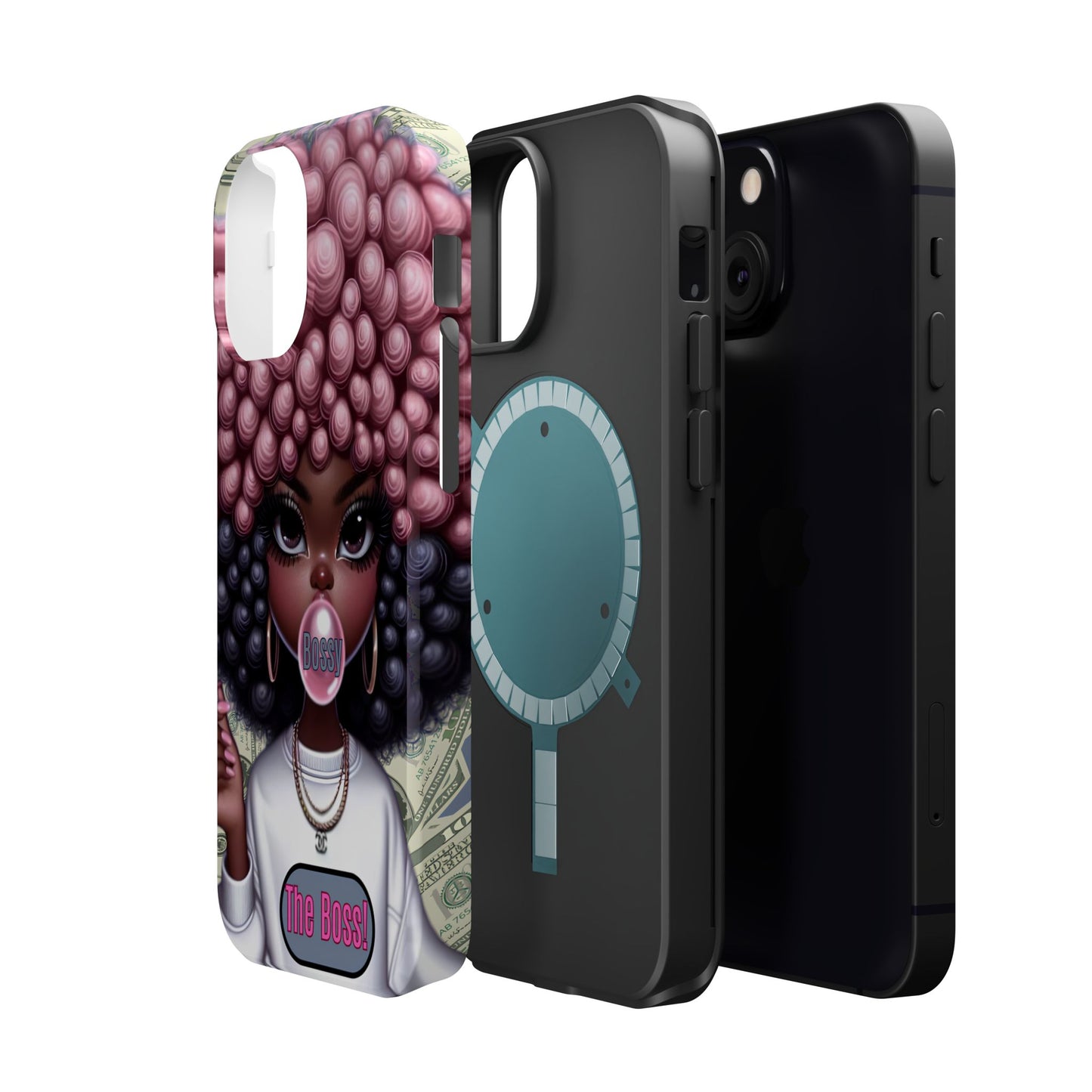Bossy Girl Magnetic Phone Case, Unique Phone Cover, Chic Tech Accessory, Stylish Gifts for Her, Empowering Phone Case