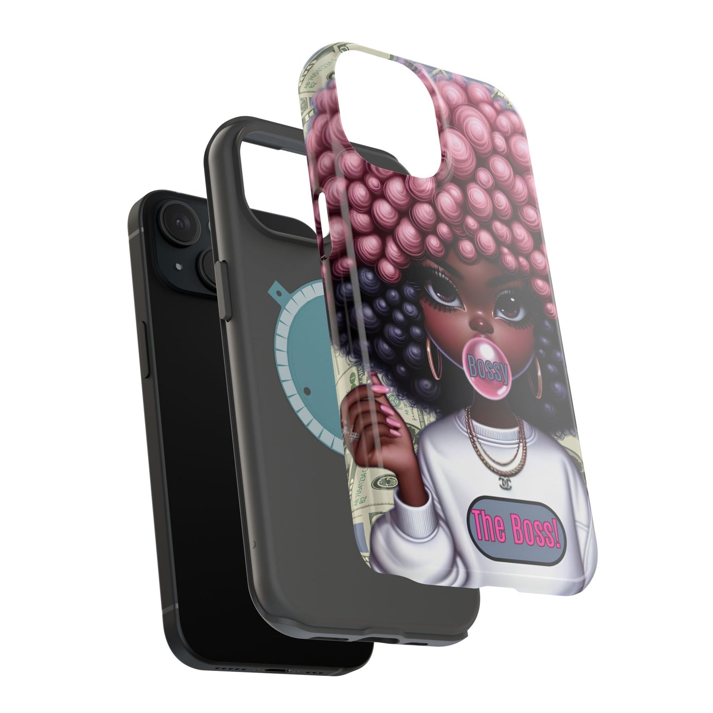 Bossy Girl Magnetic Phone Case, Unique Phone Cover, Chic Tech Accessory, Stylish Gifts for Her, Empowering Phone Case