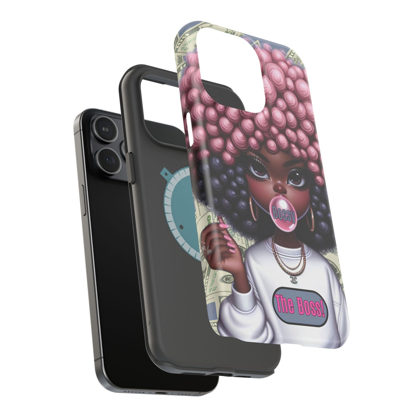 Bossy Girl Magnetic Phone Case, Unique Phone Cover, Chic Tech Accessory, Stylish Gifts for Her, Empowering Phone Case