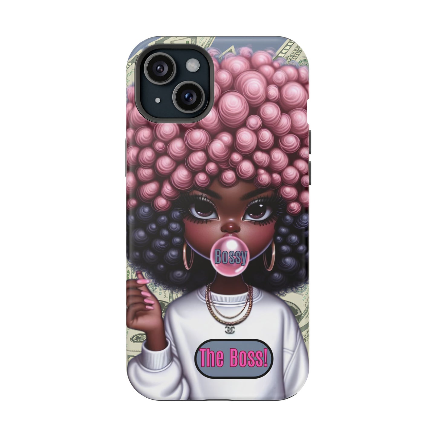 Bossy Girl Magnetic Phone Case, Unique Phone Cover, Chic Tech Accessory, Stylish Gifts for Her, Empowering Phone Case