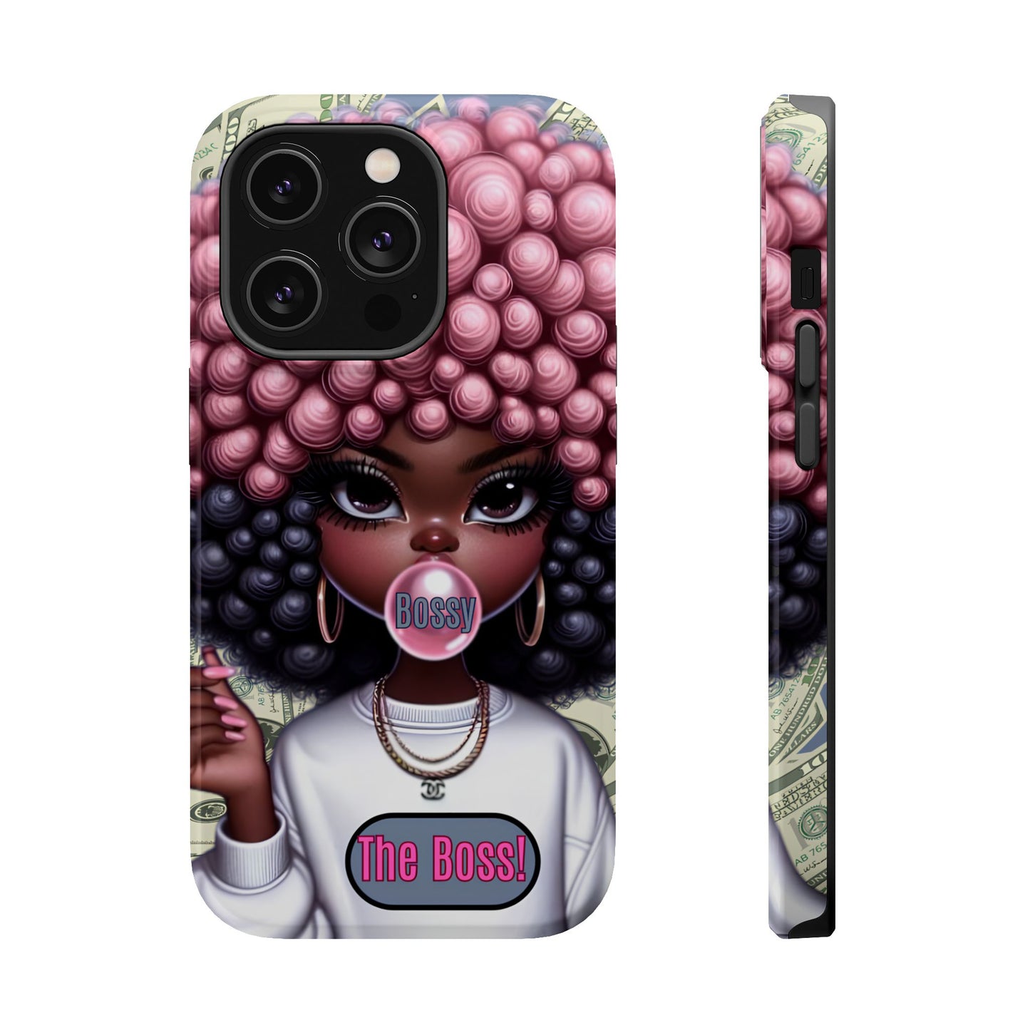 Bossy Girl Magnetic Phone Case, Unique Phone Cover, Chic Tech Accessory, Stylish Gifts for Her, Empowering Phone Case