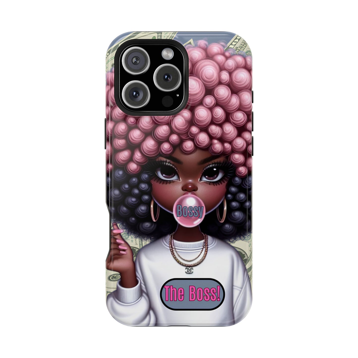 Bossy Girl Magnetic Phone Case, Unique Phone Cover, Chic Tech Accessory, Stylish Gifts for Her, Empowering Phone Case