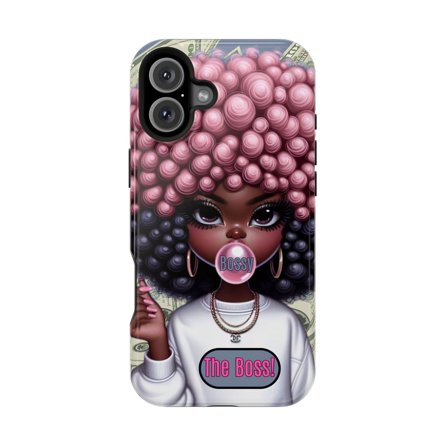 Bossy Girl Magnetic Phone Case, Unique Phone Cover, Chic Tech Accessory, Stylish Gifts for Her, Empowering Phone Case