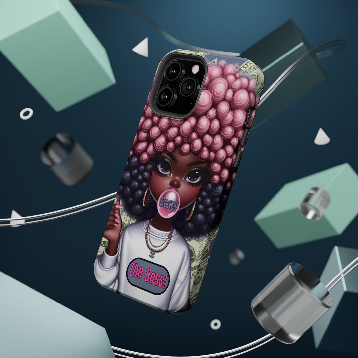Bossy Girl Magnetic Phone Case, Unique Phone Cover, Chic Tech Accessory, Stylish Gifts for Her, Empowering Phone Case