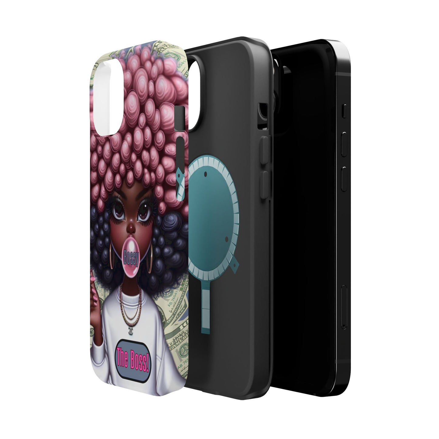 Bossy Girl Magnetic Phone Case, Unique Phone Cover, Chic Tech Accessory, Stylish Gifts for Her, Empowering Phone Case