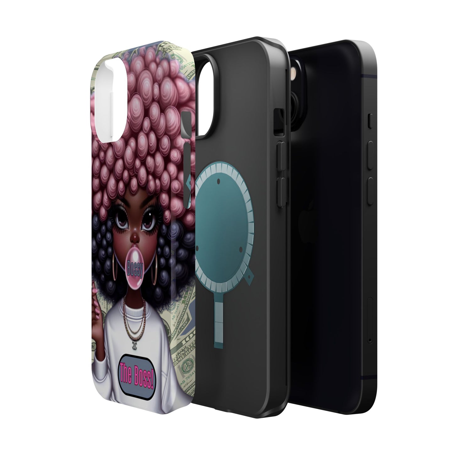 Bossy Girl Magnetic Phone Case, Unique Phone Cover, Chic Tech Accessory, Stylish Gifts for Her, Empowering Phone Case